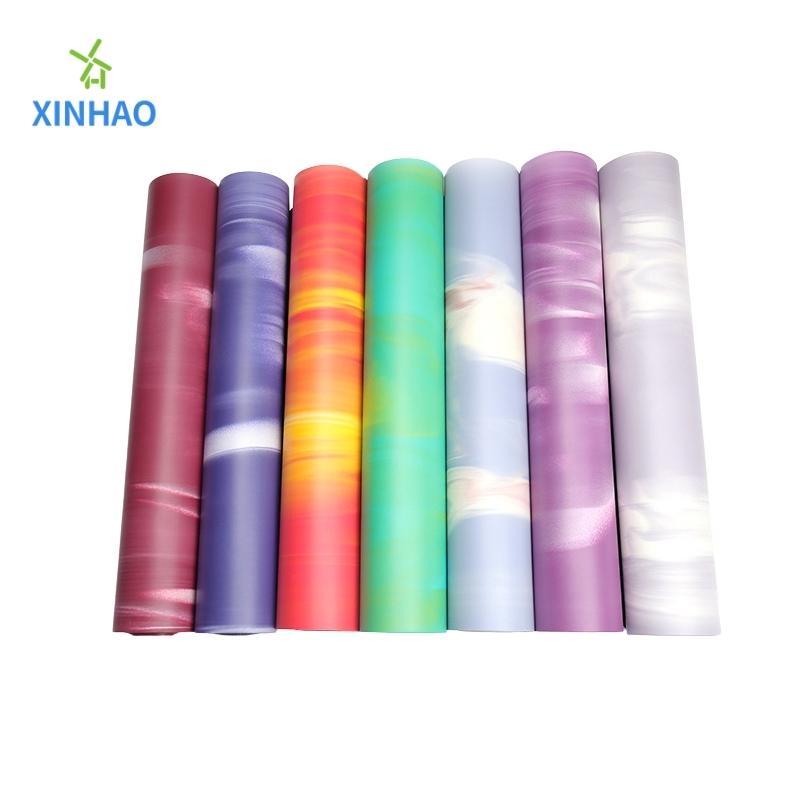 Color de gradiente Natural PU Cavo Mat de yoga al por mayor, Gradiente Color Ambiental Protección Ambiental Deportes y fitness Mat de fitness